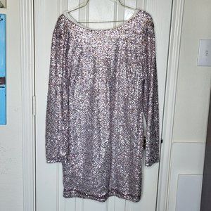 Silver Sequin Maxi Dress Size L